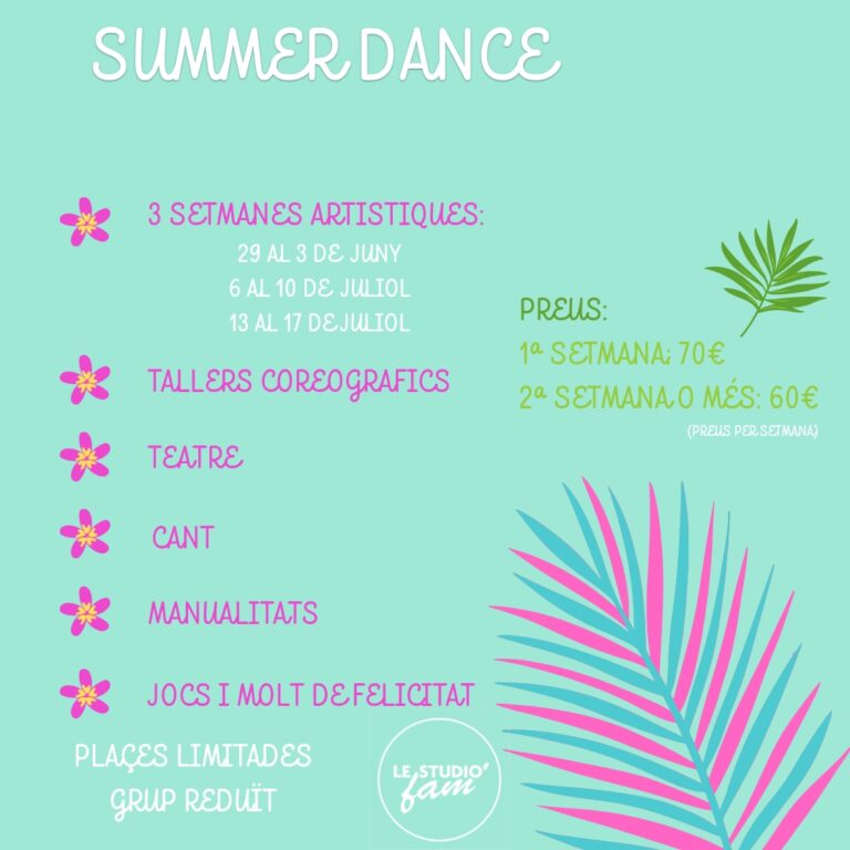 Actividades para niños y niñas en verano en Cunit, con baile, teatro, manualidades y mucho más